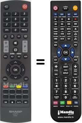 Replacement remote control Sharp LC 32 SH330E