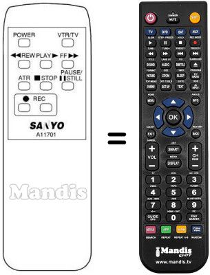Replacement remote control A11701