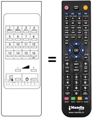 Replacement remote control A 516660