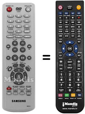 Replacement remote control Samsung DVD R-121