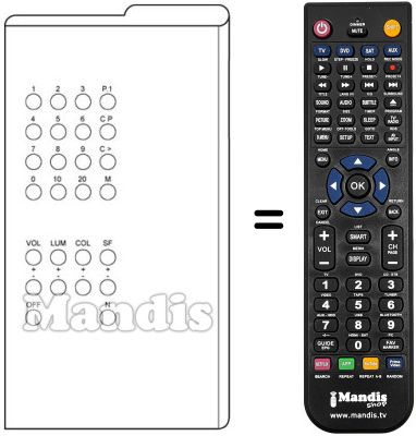 Replacement remote control AUTOVOX 99 / 30