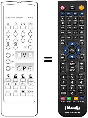 Replacement remote control Neckermann 795 / 702