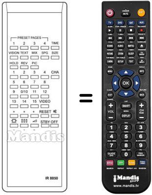 Replacement remote control 70375 C