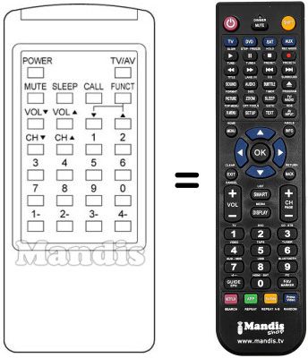 Replacement remote control Supertech M 3732