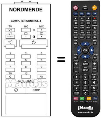 Replacement remote control COMPUTER CONTROL 3 Replacement remote control COMPUTER CONTROL 3