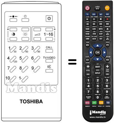 Replacement remote control CT-9129