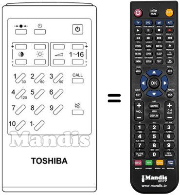 Replacement remote control CT-9141
