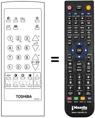 Replacement remote control CT-9176