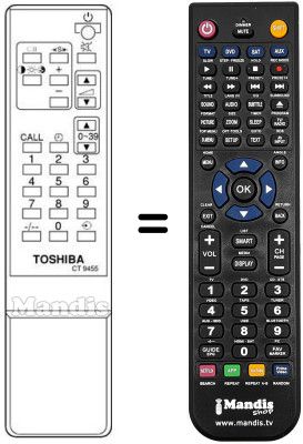 Replacement remote control CT-9455