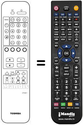 Replacement remote control CT-9511