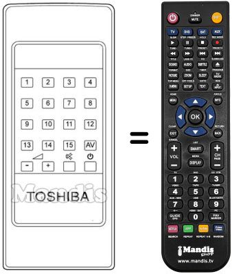 Replacement remote control CT-958
