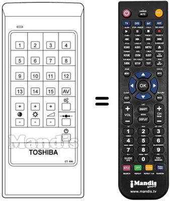 Replacement remote control CT-996
