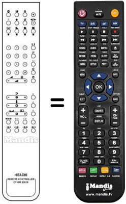 Replacement remote control Hitachi C 25 P 440 VT