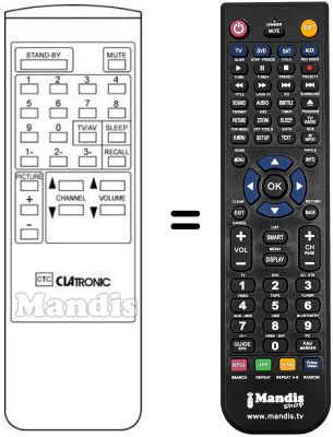 Replacement remote control Ctc CTV 188