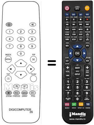 Replacement remote control Phonola QA 5131 Replacement remote control Phonola QA 5131