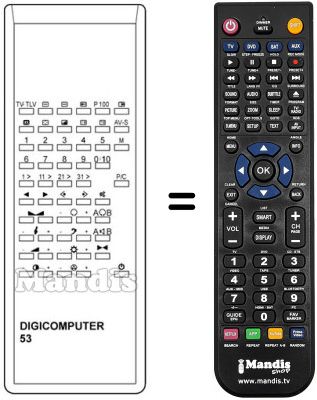 Replacement remote control DIGICOMPUTER 53