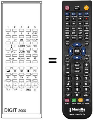 Replacement remote control DIGIT 2000