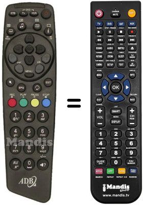 Replacement remote control I-CAN DIGITALE TERRESTRE