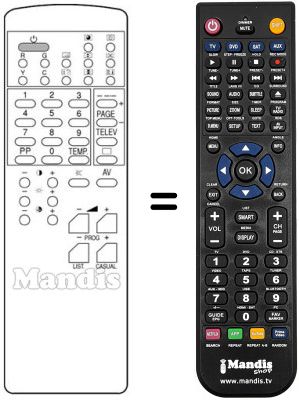Replacement remote control Daewoo DMQ 2993