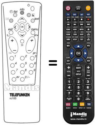 Replacement remote control Telefunken DF 421 E