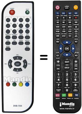 Replacement remote control DVB-T04