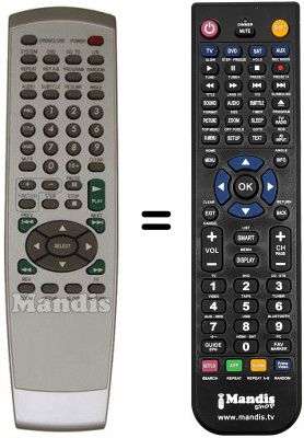 Replacement remote control DVD 3151