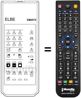 Replacement remote control EM 40 TX
