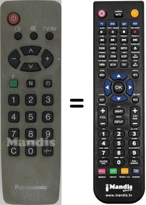Replacement remote control Panasonic TC-14B4 RC / B