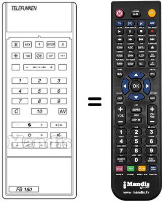Replacement remote control FB 180