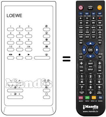 Replacement remote control FB 50 VCR