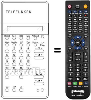 Replacement remote control FB 7329 VT