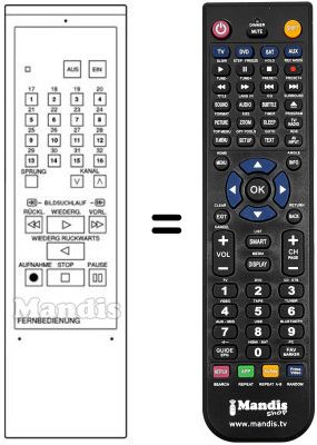 Replacement remote control VZ 905