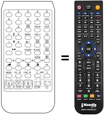 Replacement remote control FULL DIGITAL 6500 STEREO