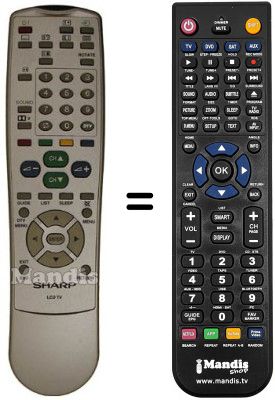 Replacement remote control Sharp LC-22AD1E