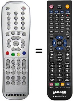 Replacement remote control Grundig GULENAR 026 HDIB