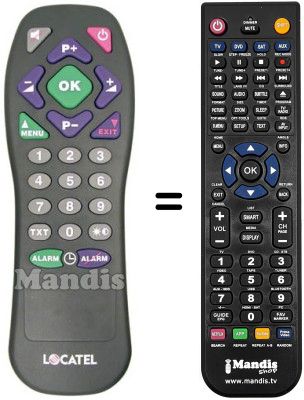 Replacement remote control Locatel HOTEL TV PROG.1