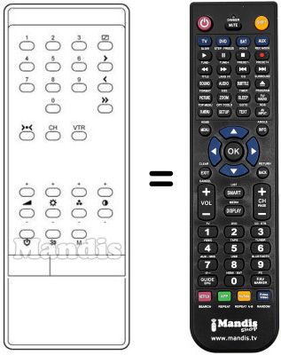 Replacement remote control INFRARED 1060