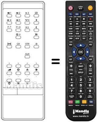 Replacement remote control INFRARED 1060HV