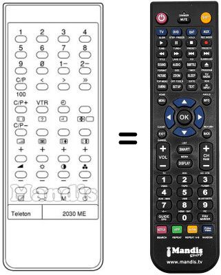 Replacement remote control IR 2030 ME