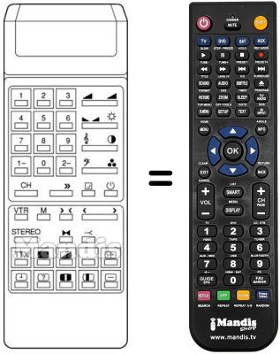 Replacement remote control INFRARED 30 S