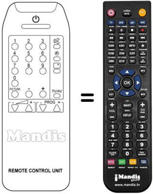 Replacement remote control IR 2002