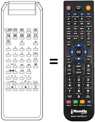 Replacement remote control TVC 99CH 50PR