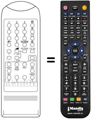 Replacement remote control IR 5550