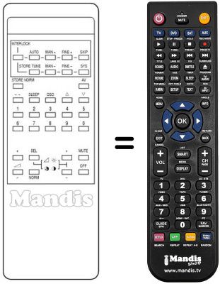 Replacement remote control Audiosonic KT 8336