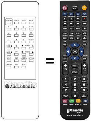 Replacement remote control Audiosonic KT 8349