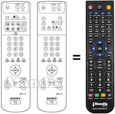 Replacement remote control Sony KV-29 FQ75A