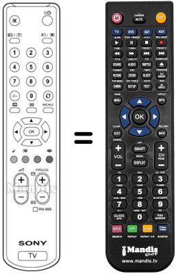 Replacement remote control Sony KV-32 DX30U