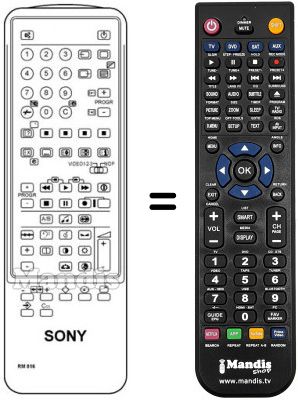 Replacement remote control Sony KV-X 2530 BMK