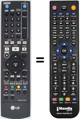 Replacement remote control LG RHT-599 H