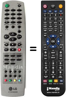 Replacement remote control LG KE 21 P 34T